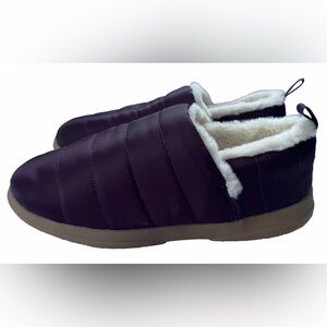 Vionic Tranquil Faux Fur Cozy Lined Orthotic Supportive Slipper Purple Size 8